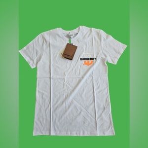 Burberry White New Model T-Shirt